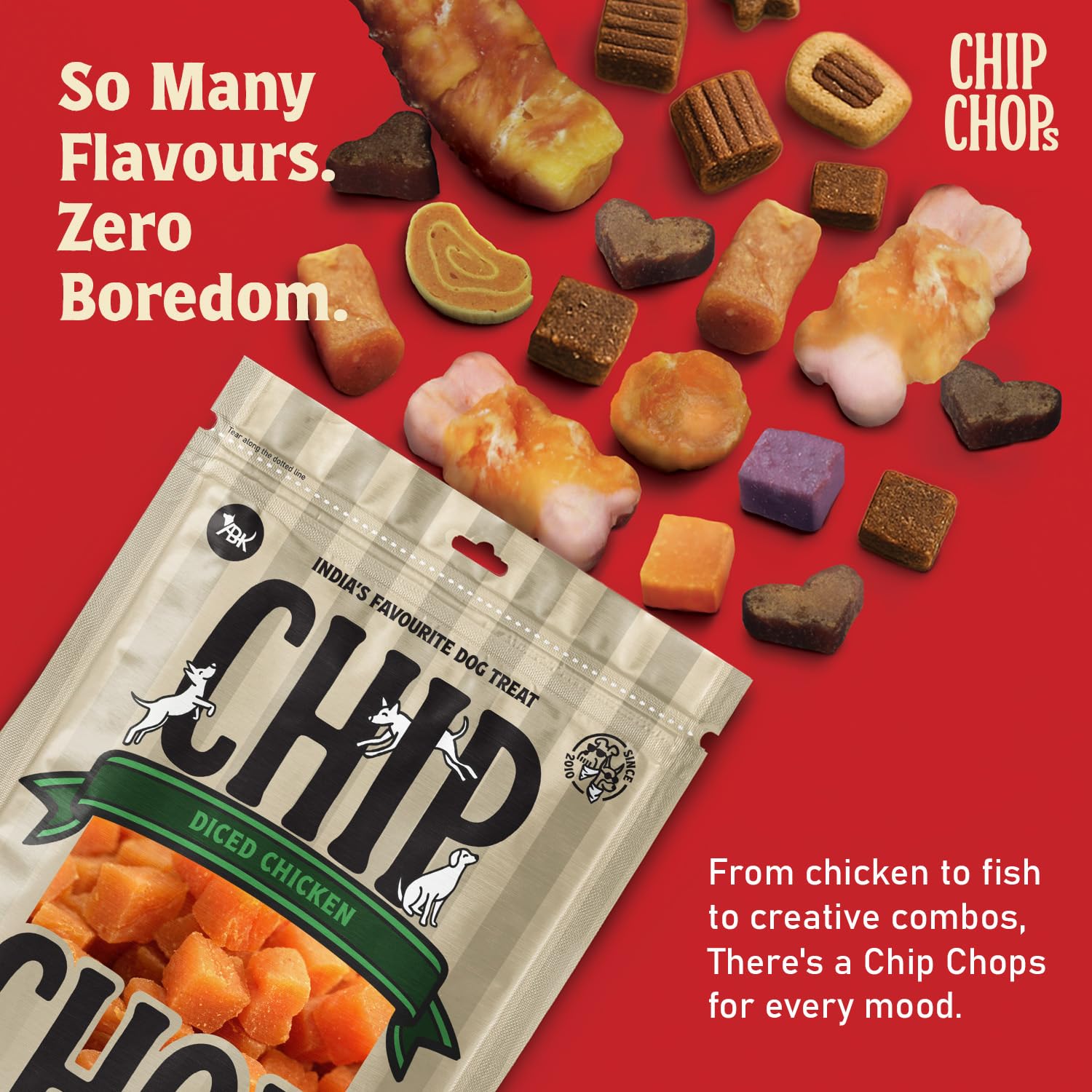 Chip Chops Diced Chicken Dog Treats, 70 gm (Pack of 20) – view 5