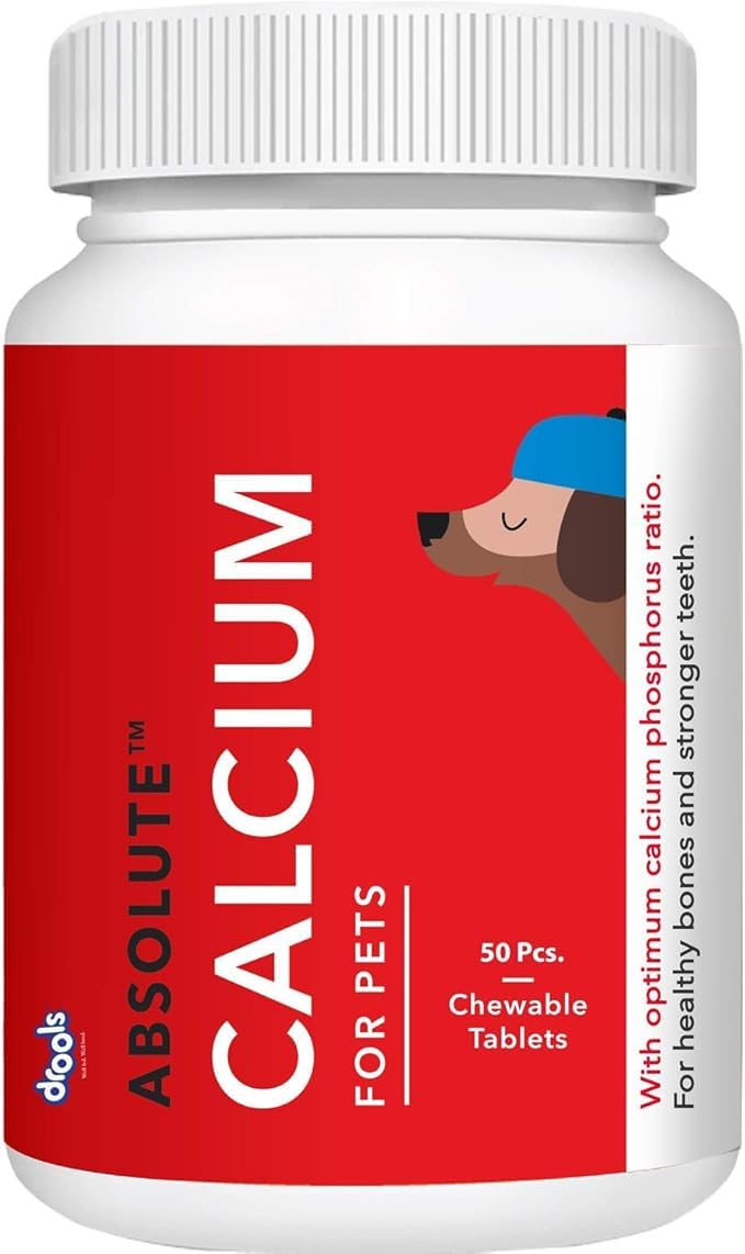 Pack of Drools Absolute Calcium Bone semi-moist dog tablets