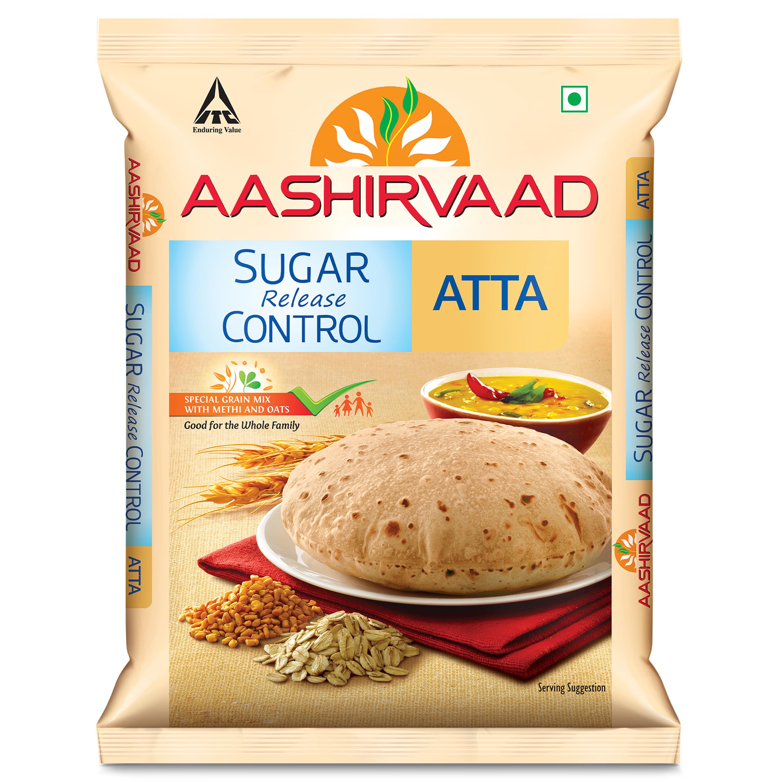 Aashirvaad Sugar Release Control Atta, 5kg Pack, Low GI Atta – view 1