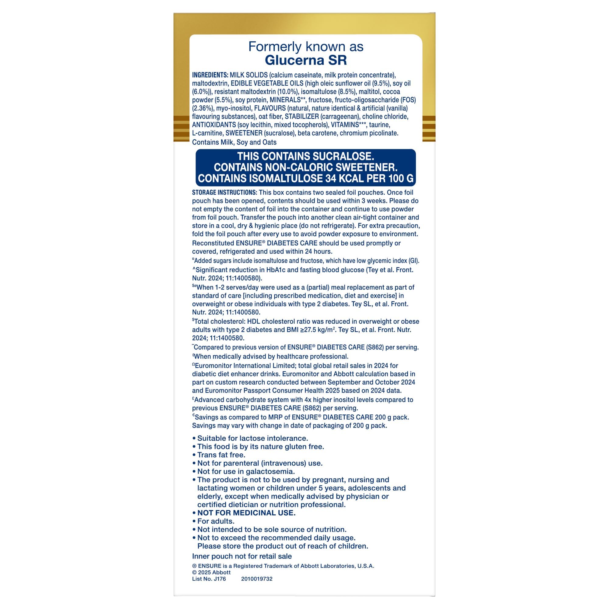 Ensure Diabetes Care Chocolate 950gm – view 5