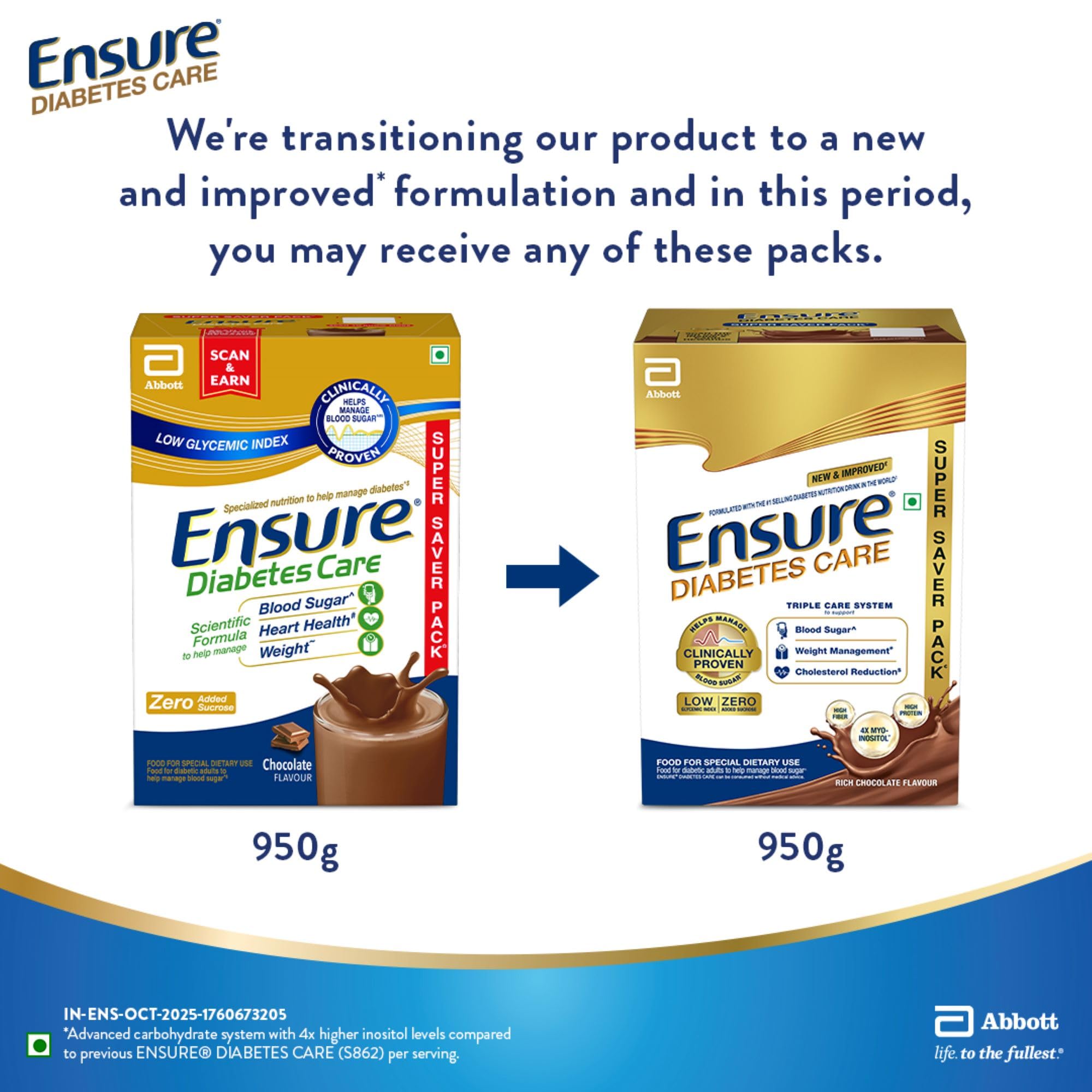 Ensure Diabetes Care Chocolate 950gm – view 6