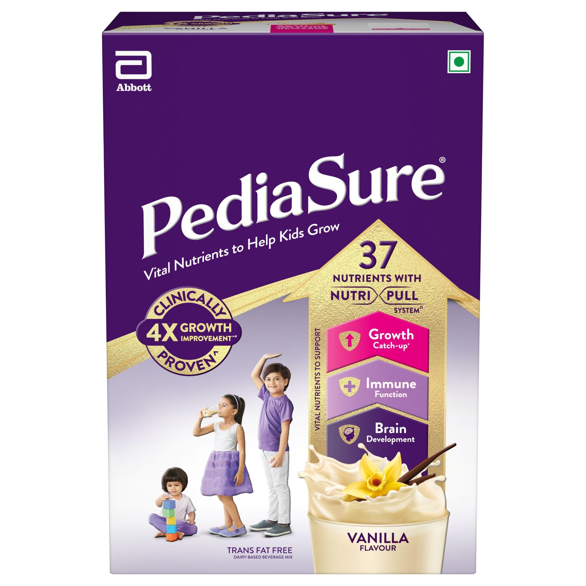 PediaSure kids nutrition powder vanilla box front view
