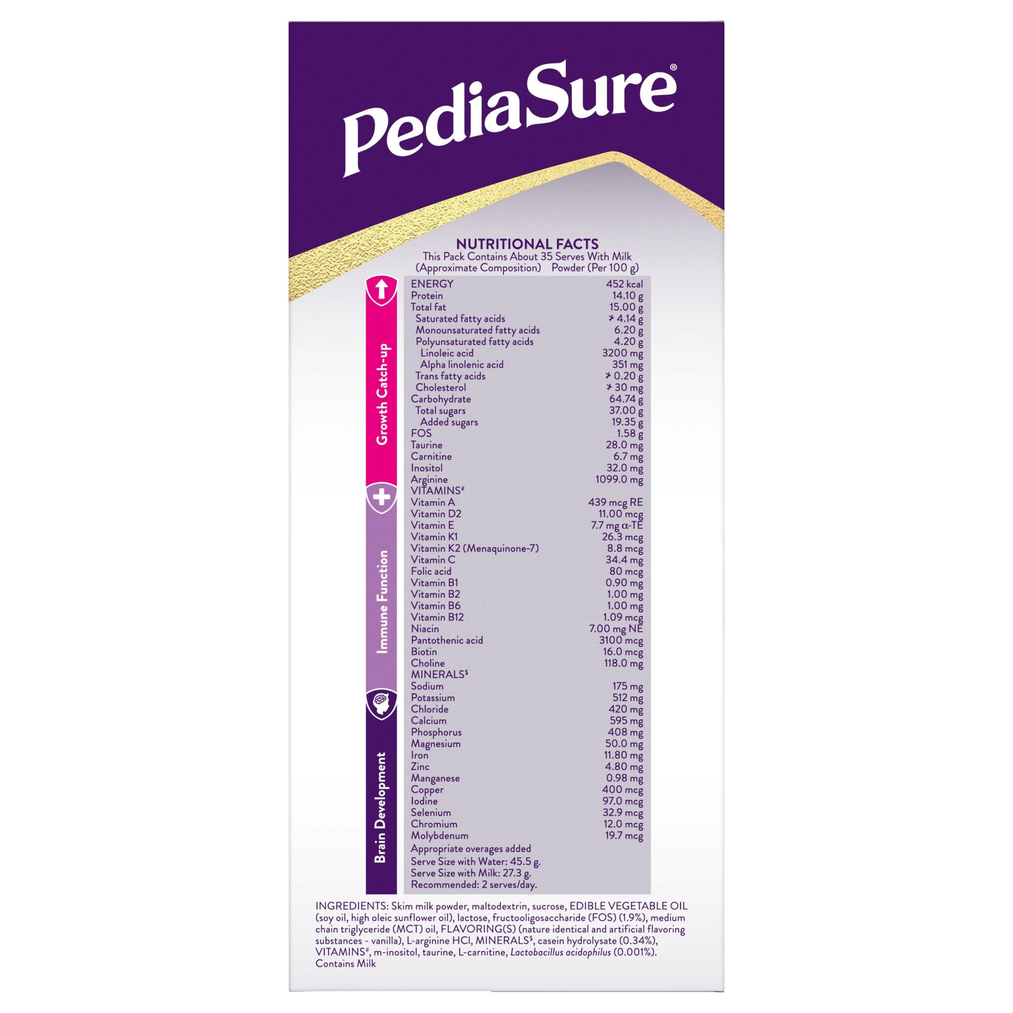Pediasure Nutritional Drink Powder 950g, Vanilla, Scientifically Designed Nutrition for Supporting Kids Growth – view 5