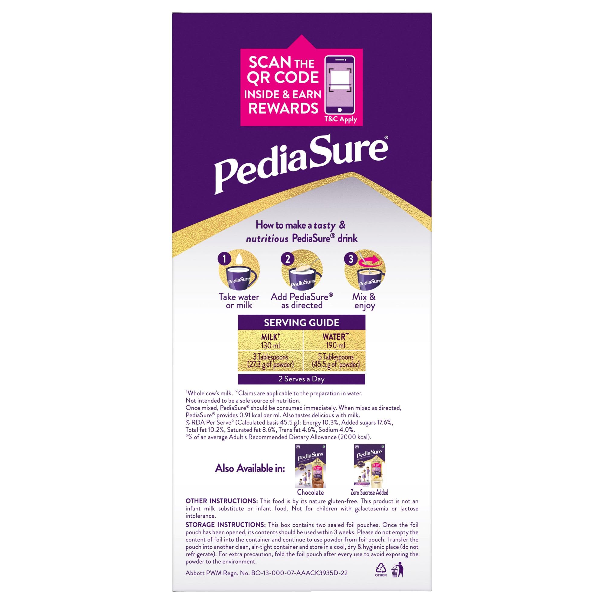 Pediasure Nutritional Drink Powder 950g, Vanilla, Scientifically Designed Nutrition for Supporting Kids Growth – view 6