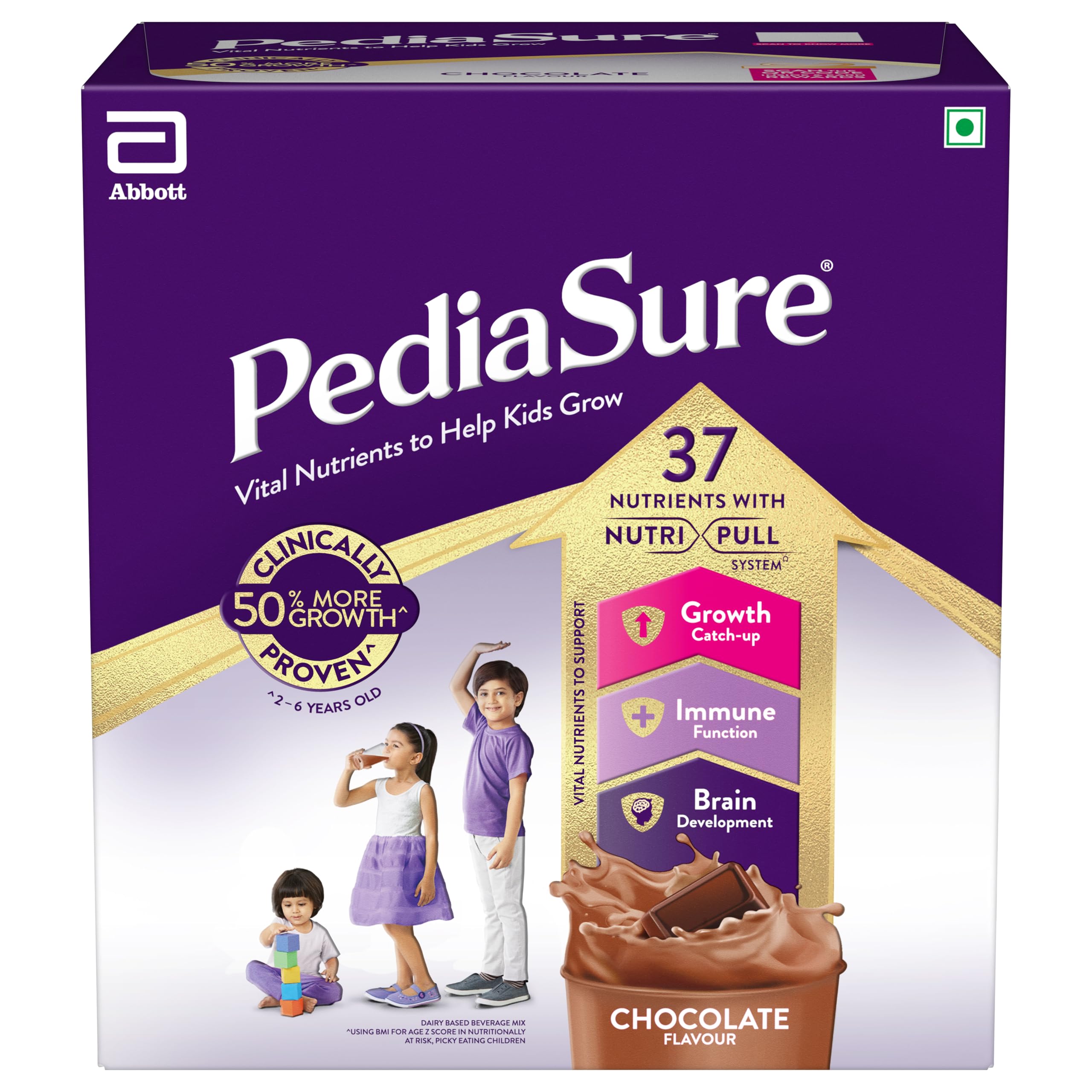 Chocolate PediaSure nutritional drink powder box for kids growth support