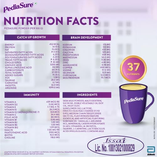 Pediasure Nutritional Drink Powder 1.9 kg, Vanilla, Scientifically Designed Nutrition for Supporting Kids Growth – view 2