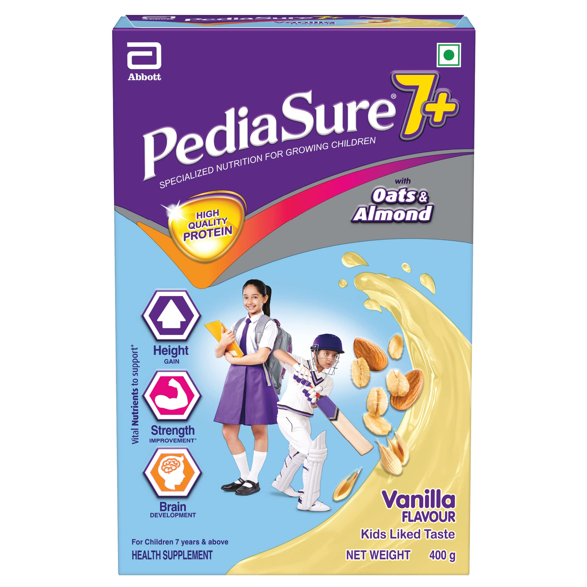 PediaSure 7+ vanilla drink powder pack for growing children