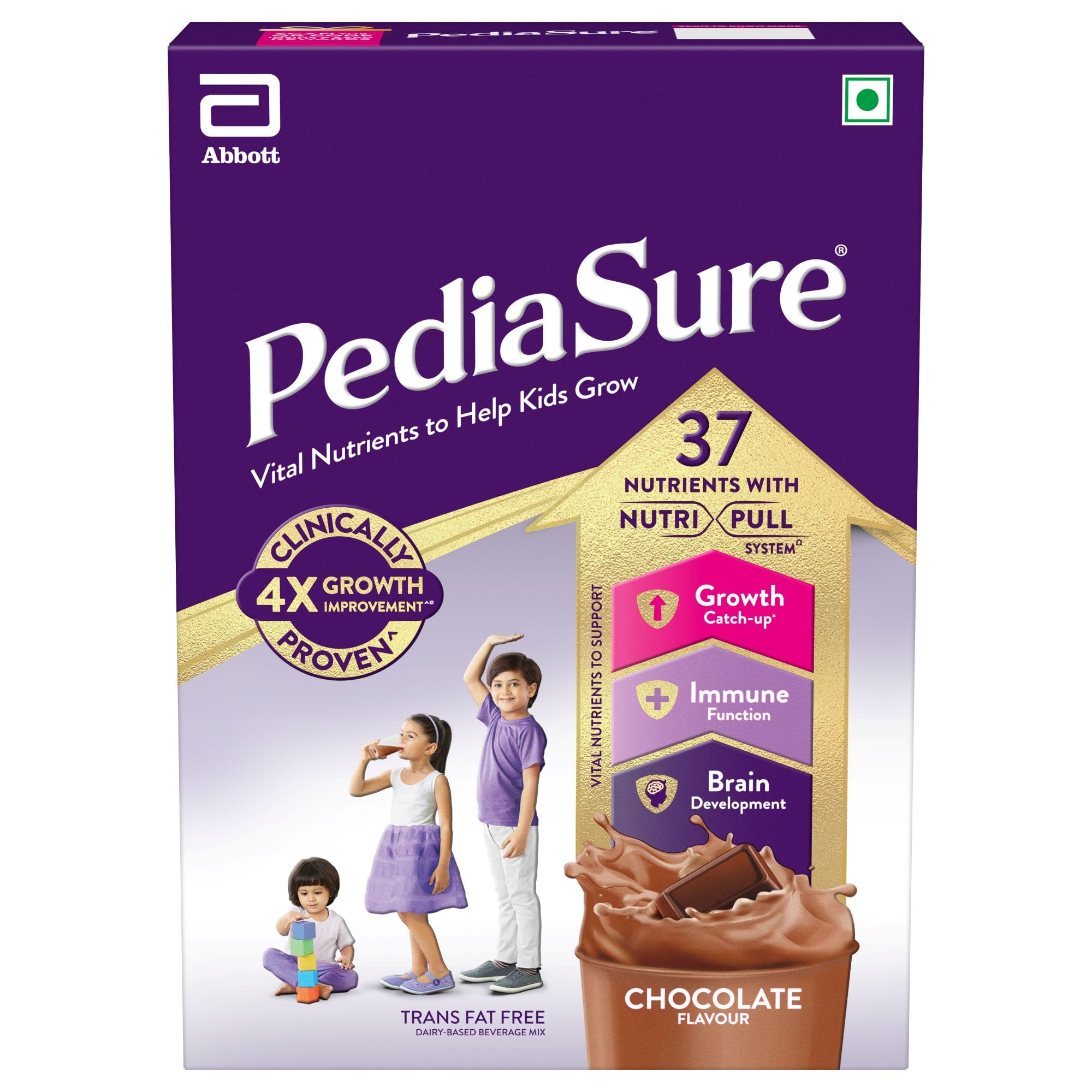 PediaSure chocolate nutritional drink powder bottle, 375 g