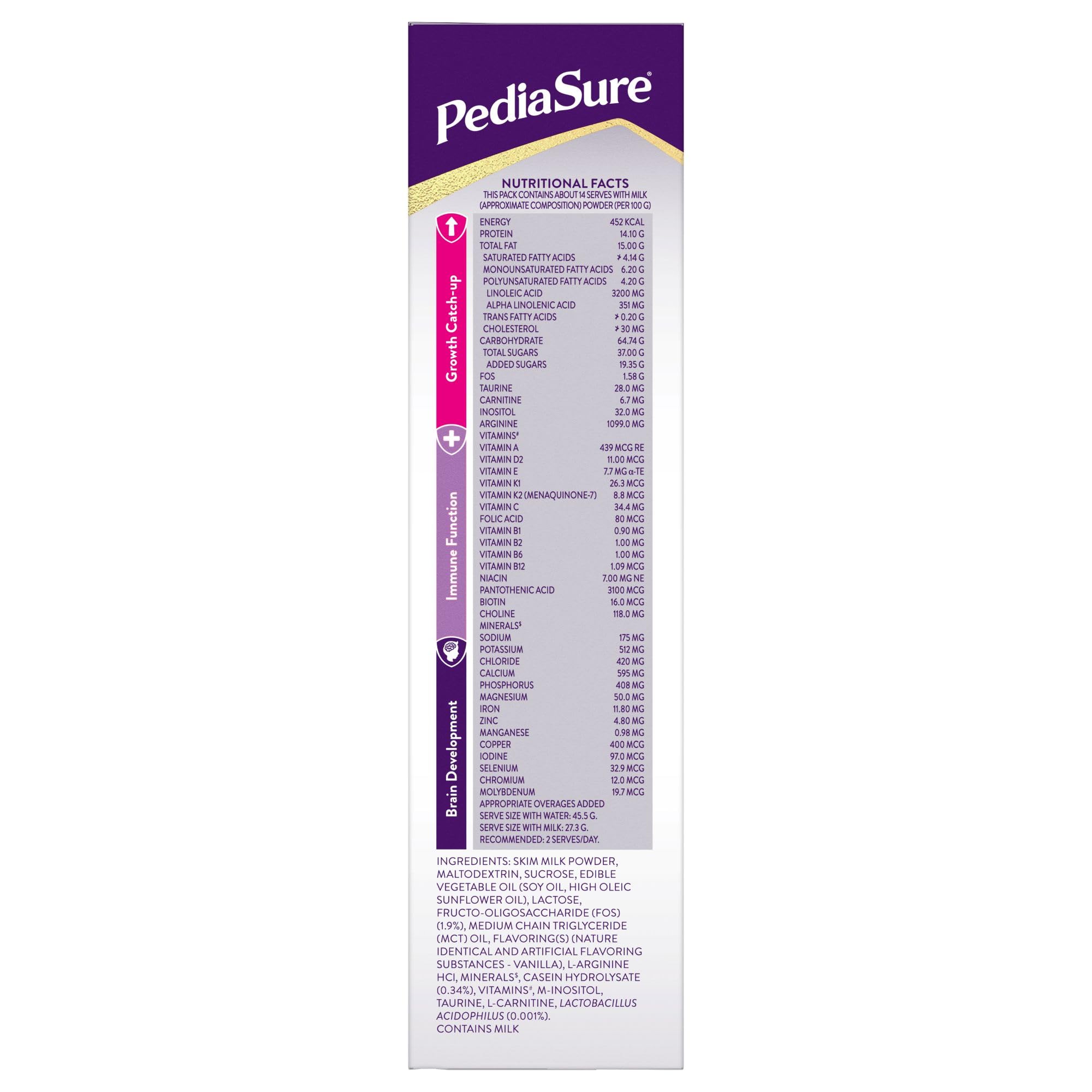 Pediasure Nutritional Drink Powder, Vanilla, Scientifically Designed Nutrition for Supporting Kids Growth 375 gm – view 5