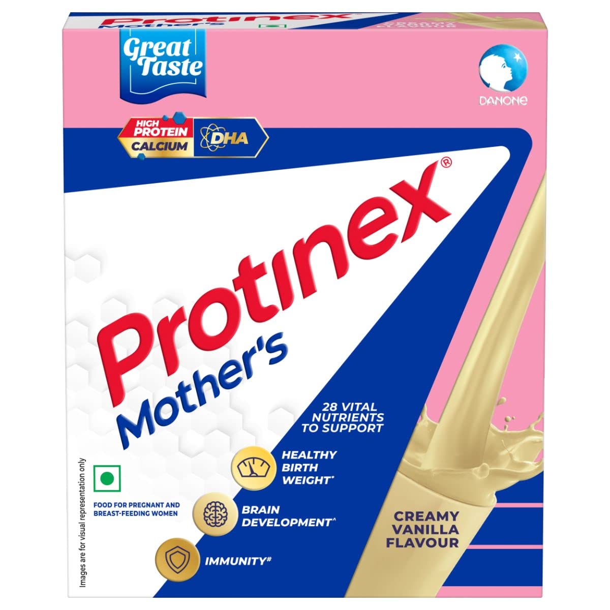 Protinex Mother's Nutritional Mix - (Vanilla Flavor, 200 Gm/250 Gm, BIB) with 24 Vital Nutrients to Support Healthy Birth Weight, Brain Development & Immunity[weight may vary]
