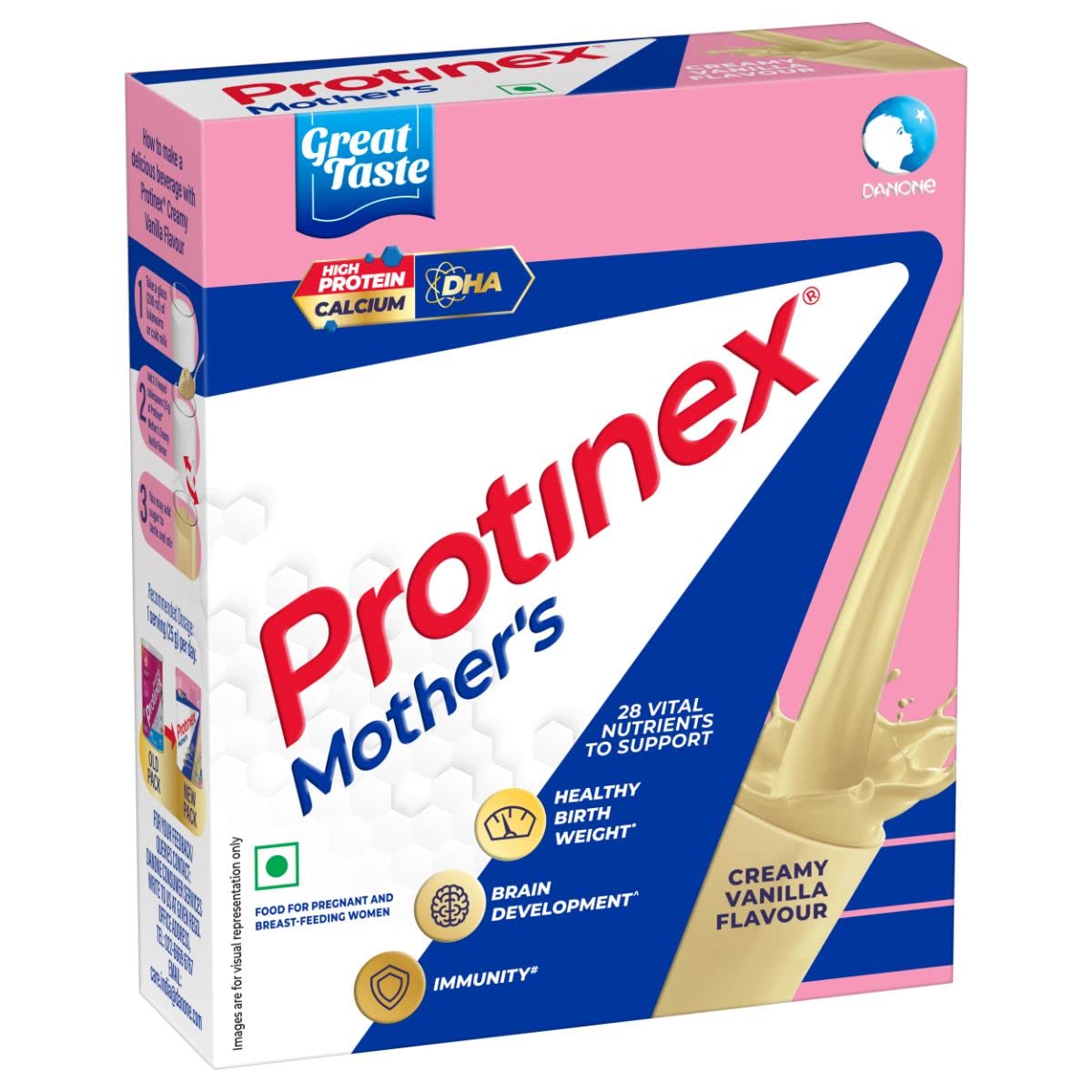 Protinex Mother's Nutritional Mix - (Vanilla Flavor, 200 Gm/250 Gm, BIB) with 24 Vital Nutrients to Support Healthy Birth Weight, Brain Development & Immunity[weight may vary] – view 3