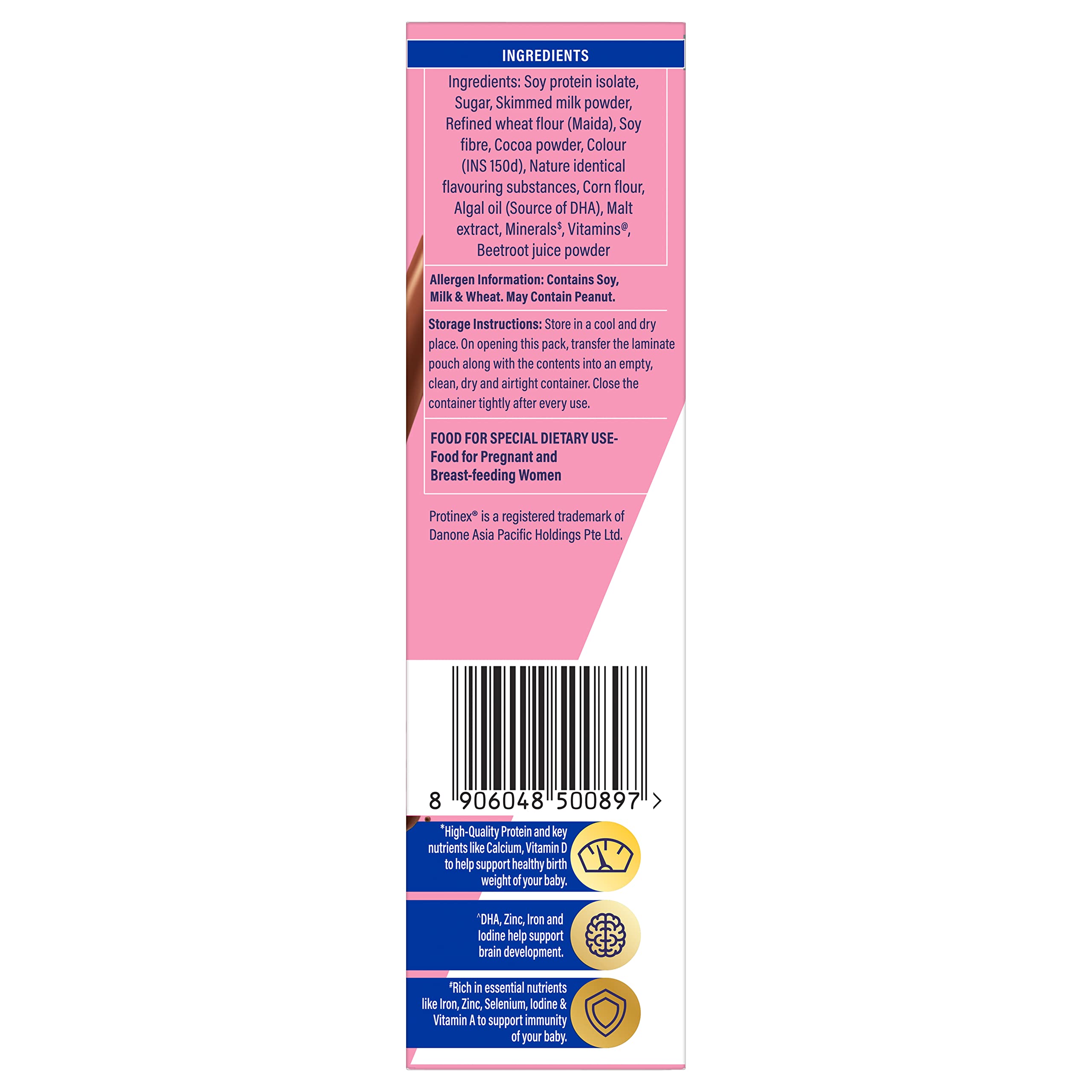 Protinex Mother's Nutritional Mix - (Chocolate Flavor, 200 Gms, BIB) with 28 Vital Nutrients to Support Healthy Birth Weight, Brain Development & Immunity – view 9
