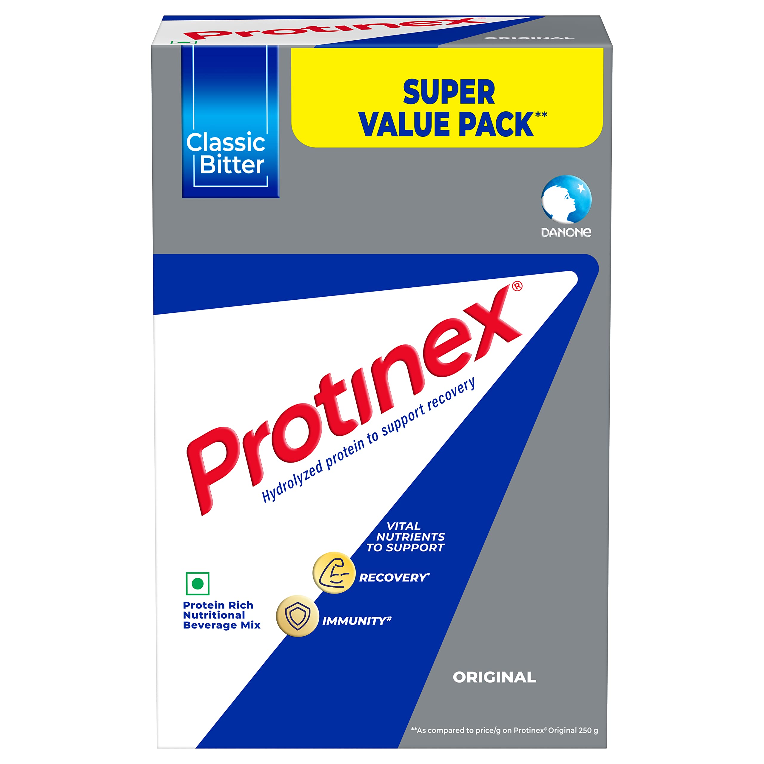 Front pack of Protinex Original adult protein mix 1 kg