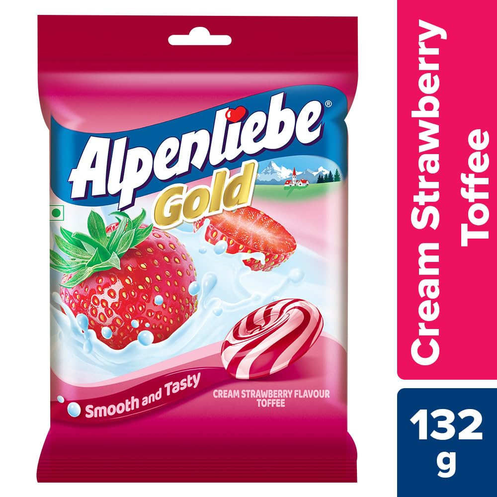 Alpenliebe Gold Strawberry Candies (40 Pieces) – view 3
