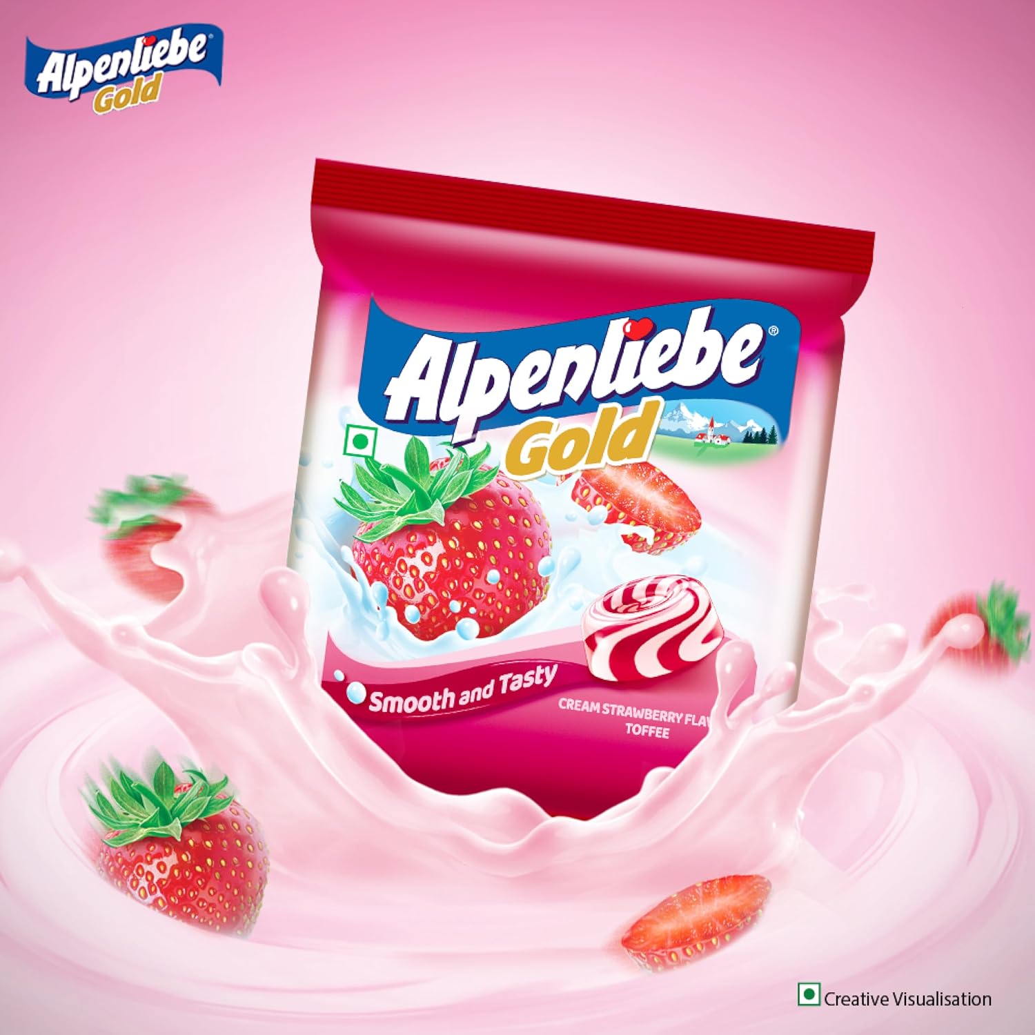 Alpenliebe Gold Strawberry Candies (40 Pieces) – view 5