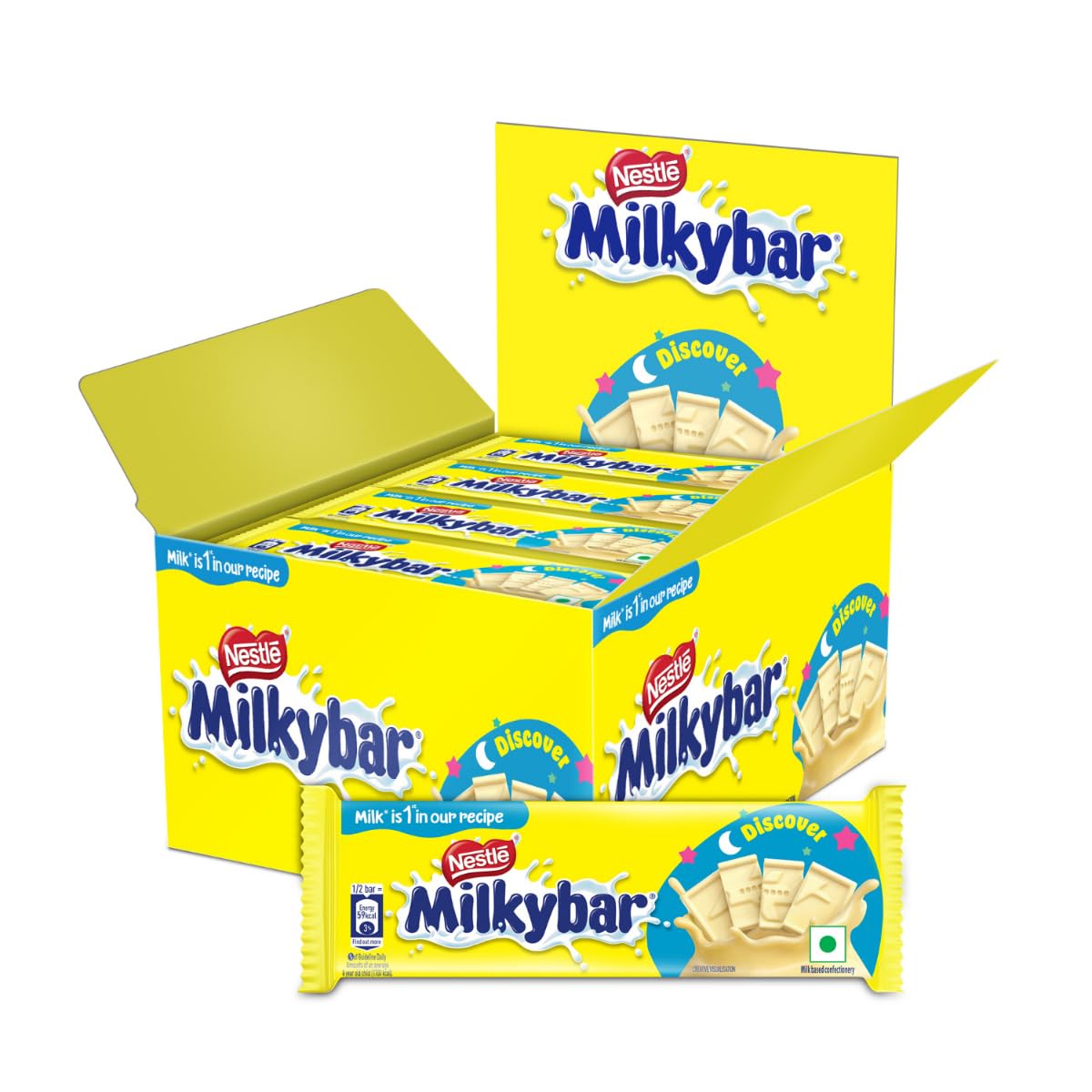 MILKYBAR Nestle Tablet, Made With Milk Yummy & Creamy Treat, (24 Units X 22.5g / 24.5g), 540g / 588g (Product Weight May Vary)