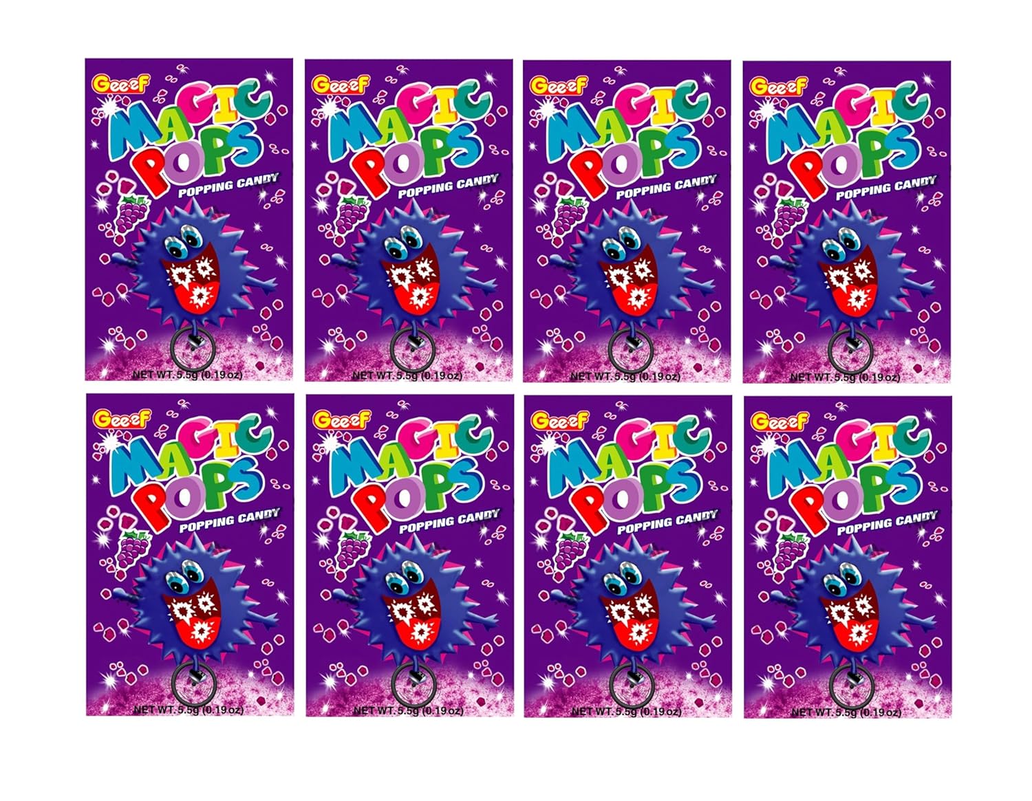Geef Magic Pops Popping Candy, Grape Flavor, 5.5g x 40 Sachets – view 4