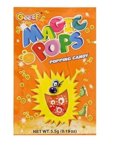Gee.ef Magic Pops Popping Candy, Orange Flavor, 40 Pouches – view 2