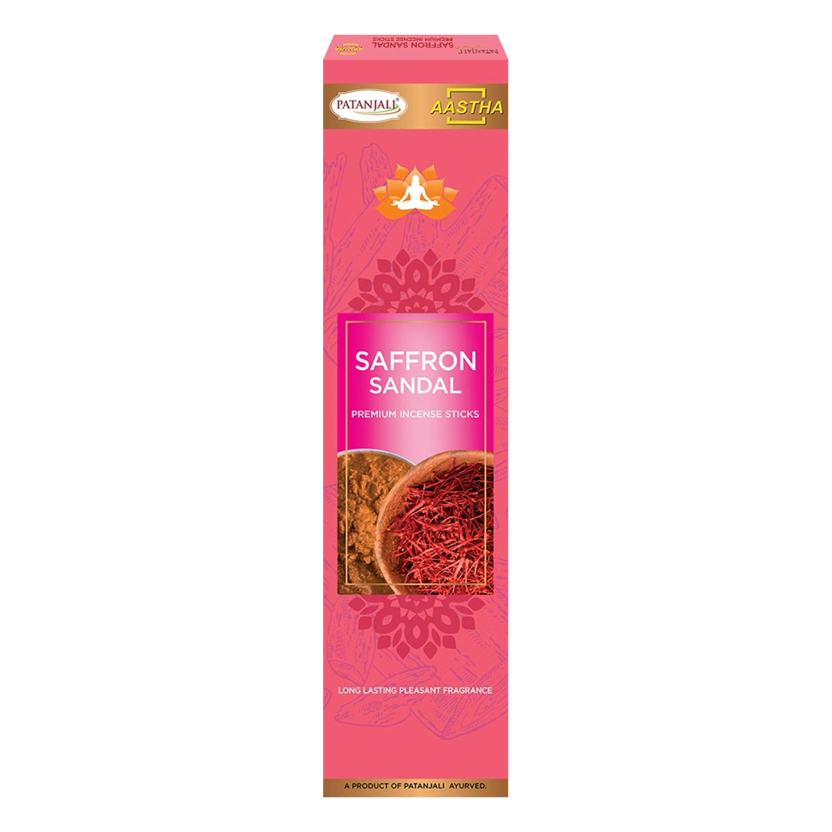 Aastha Premium Agarbatti Saffron Sandal 22 g