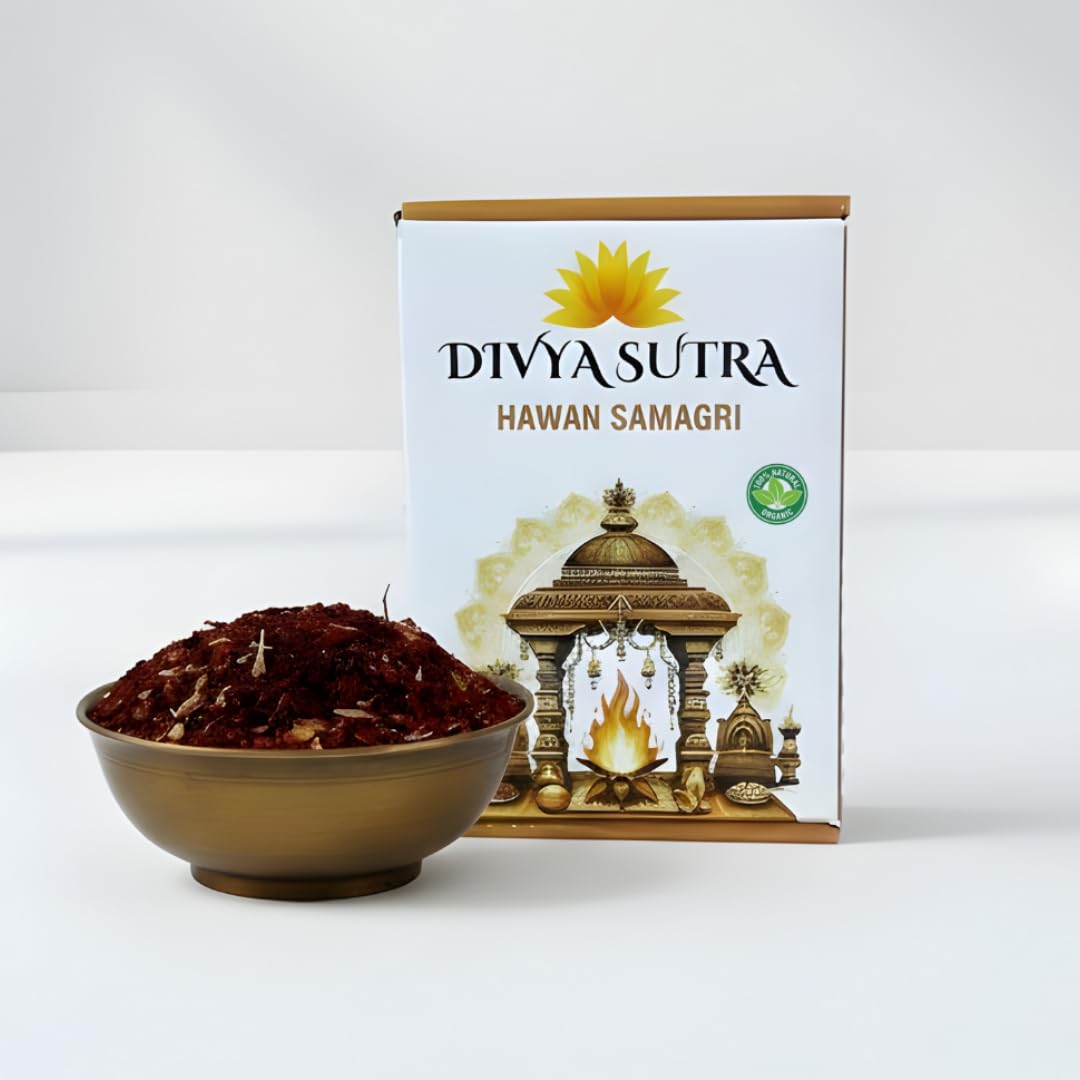 Hawan Samagri 400g Pack of 2 | Havan & Pooja Samagri | Vedic Herbs for Yagya & Navratri | Dhawan Phool, Nagarmotha, Guggul | No Additives