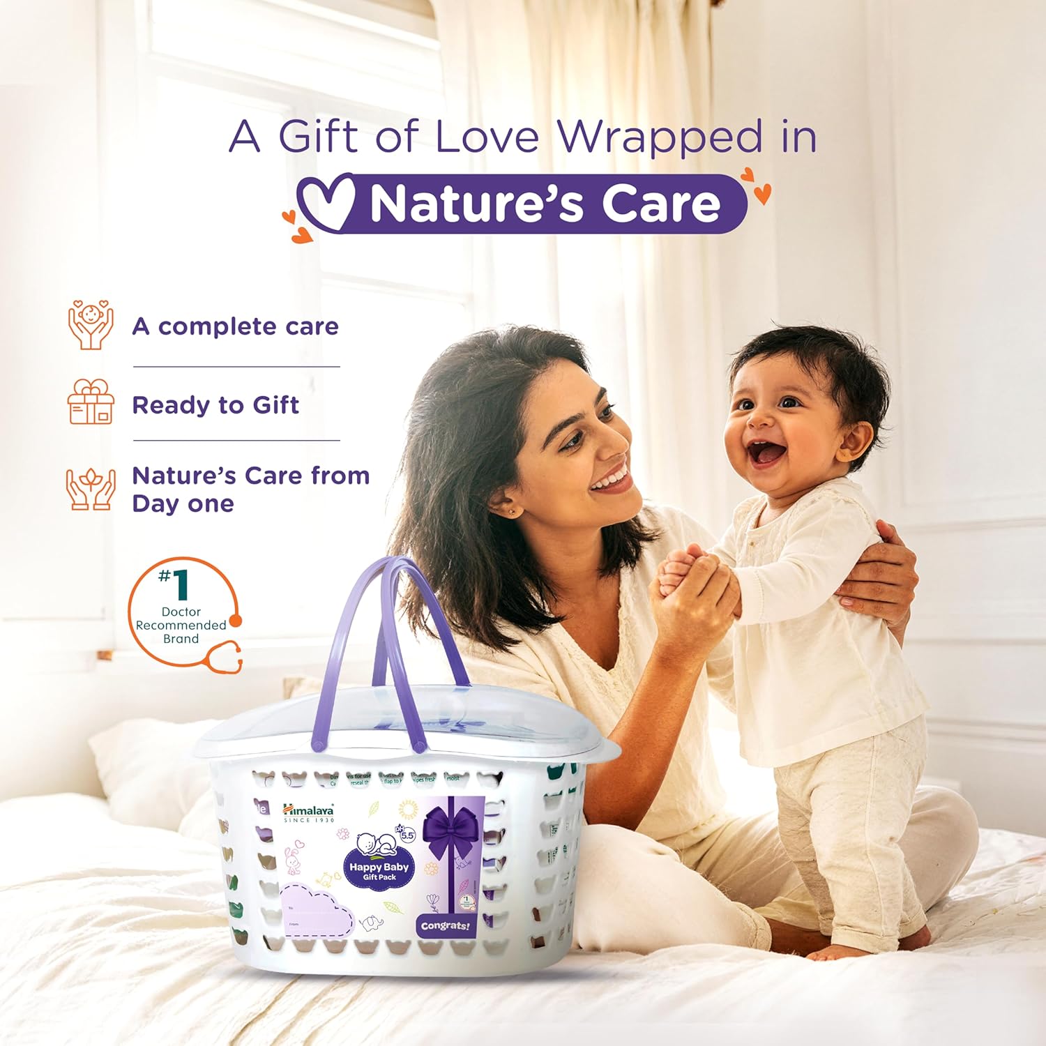 Himalaya Baby Gift Pack Basket,Pack of 1 set,white – view 3
