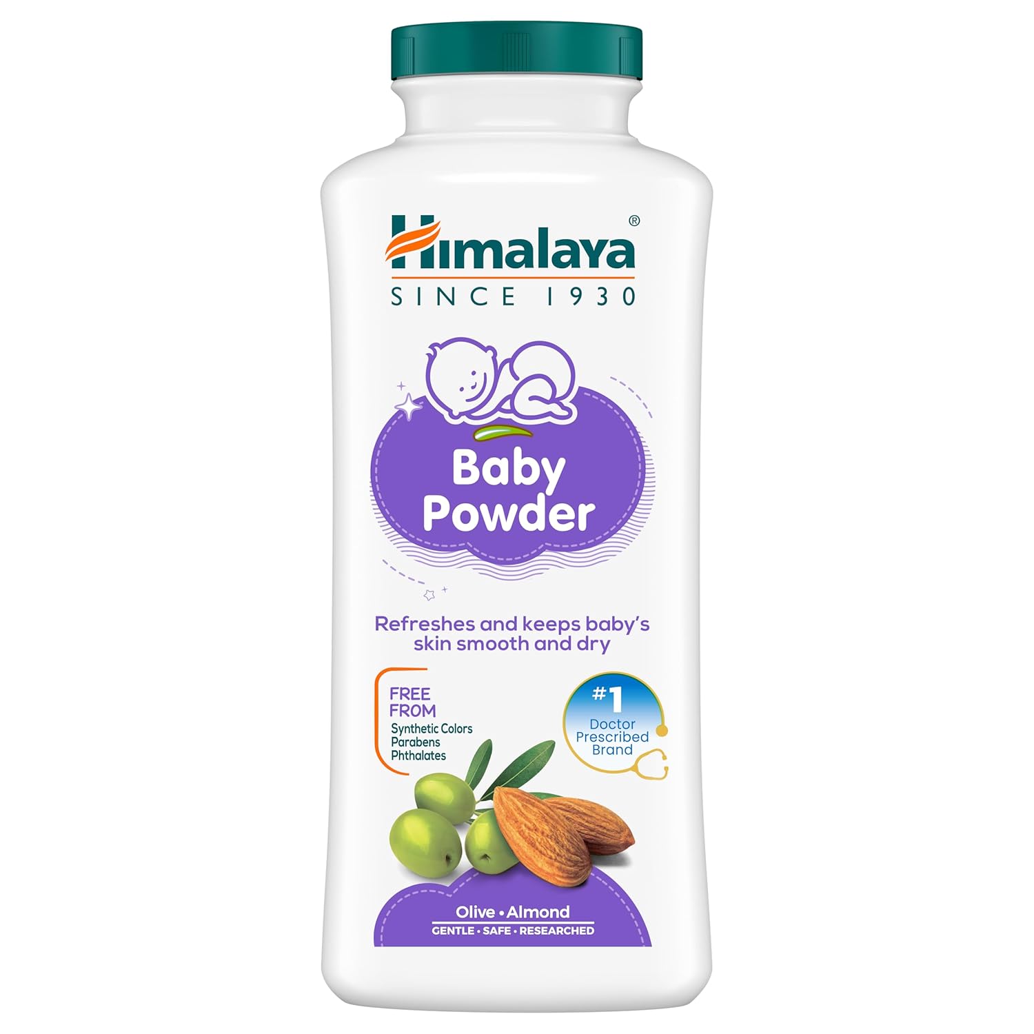 Front bottle of Himalaya Baby Powder 100 gram