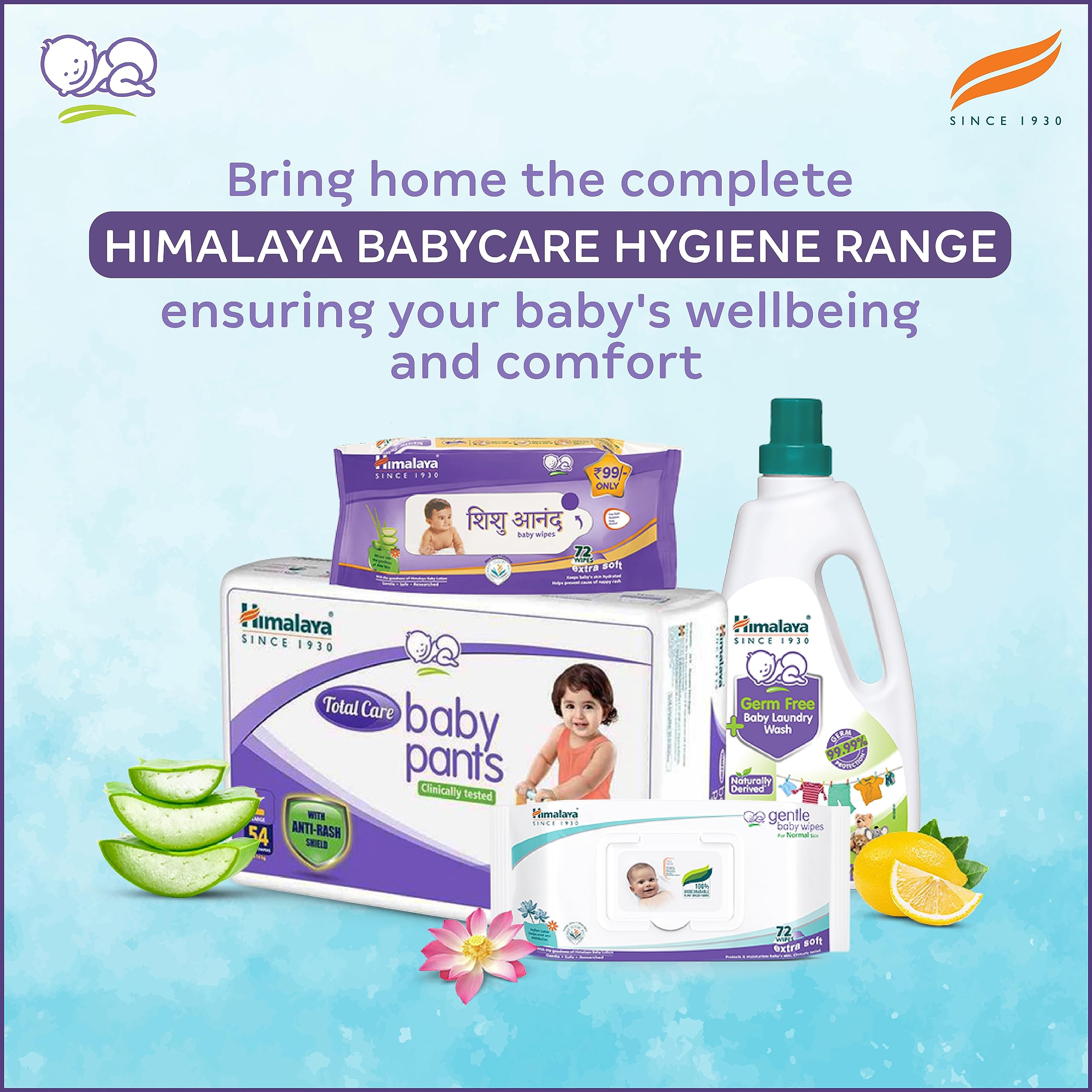 Himalaya Gentle Baby Wipes, 72 Wipes,White – view 8