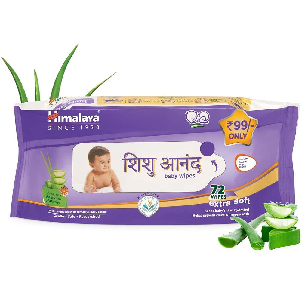 Pack of Himalaya extra-soft aloe vera baby wipes pouch