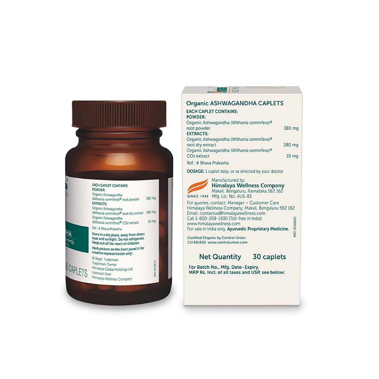Himalaya Organic Ashwagandha 670mg Tablets, 30 Count – view 2