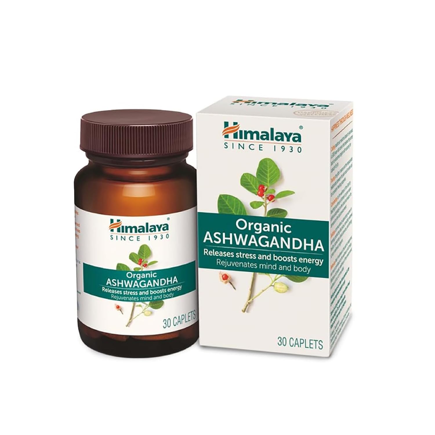 Himalaya Ashwagandha tablets bottle for adult wellness, 30 count