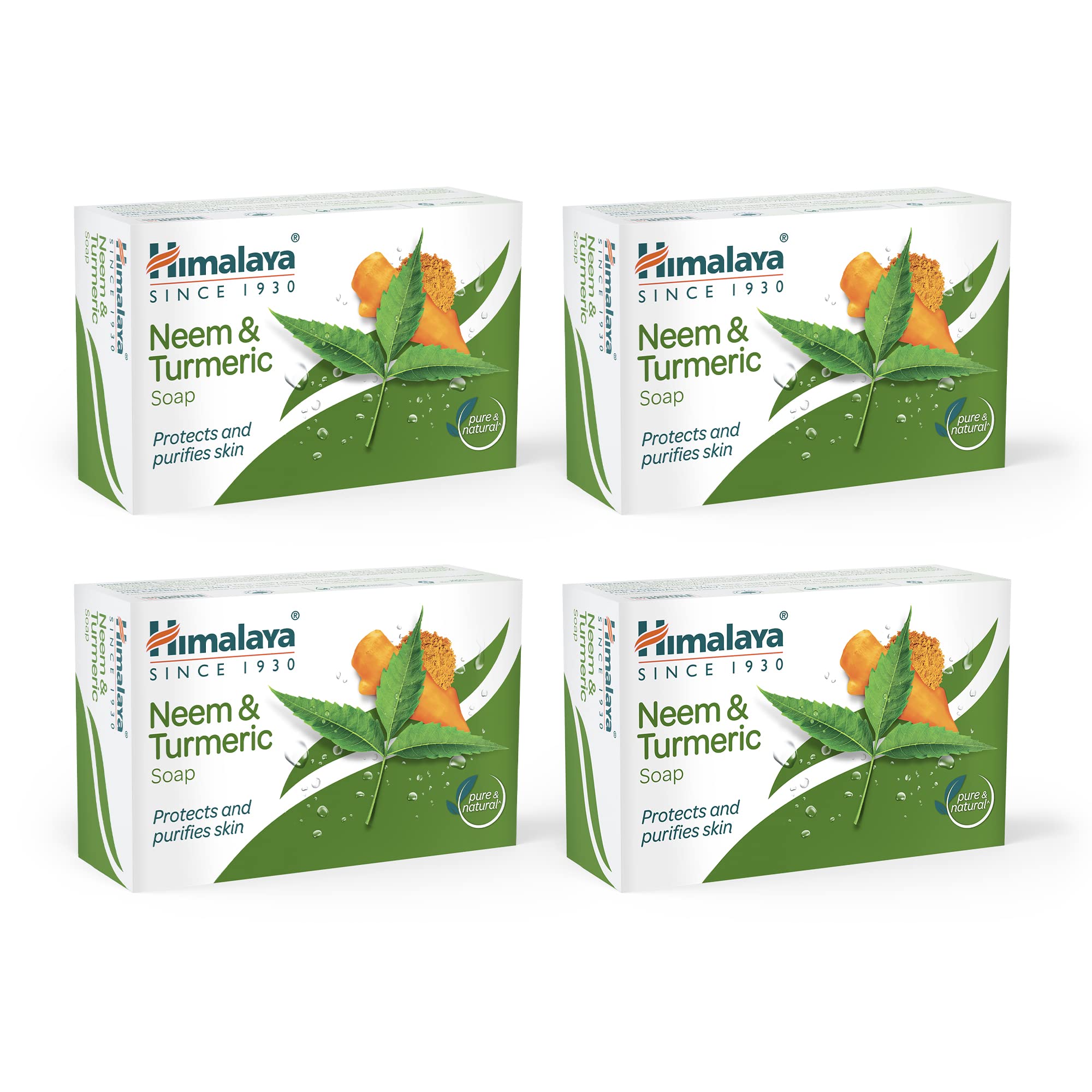 Pack of four Himalaya Neem and Turmeric soap bars