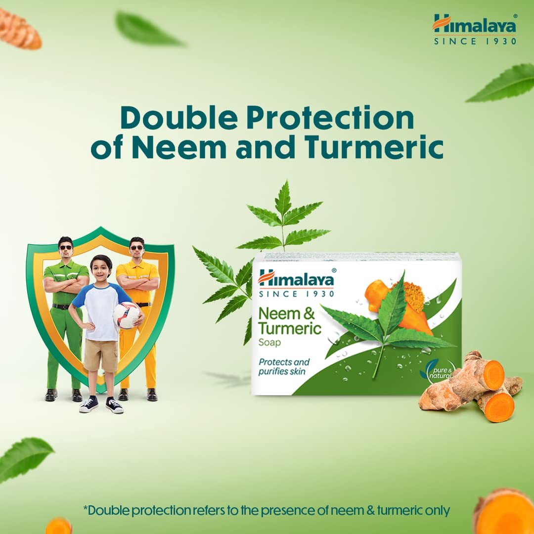 Himalaya Herbals Neem and Turmeric Soap, 125gm (Pack of 4) with Value Pack Save Rs.20 – view 2