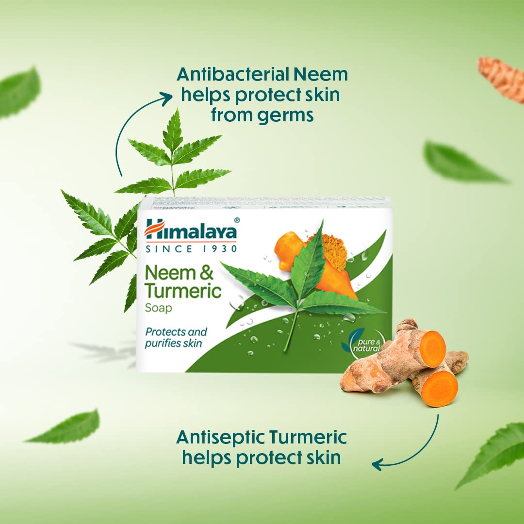 Himalaya Herbals Neem and Turmeric Soap, 125gm (Pack of 4) with Value Pack Save Rs.20 – view 4