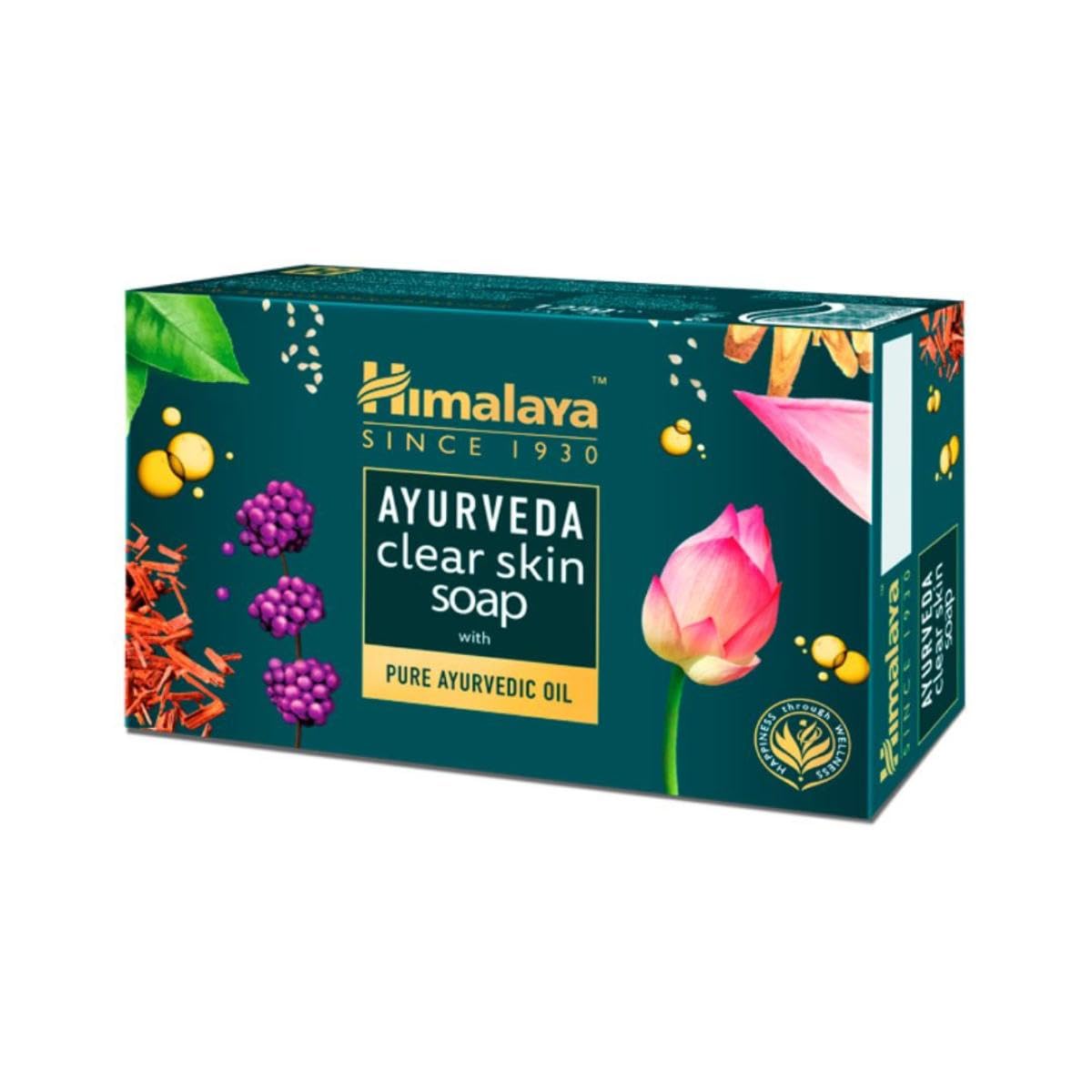 Six-pack of Himalaya Ayurveda Clear Skin Soap bars
