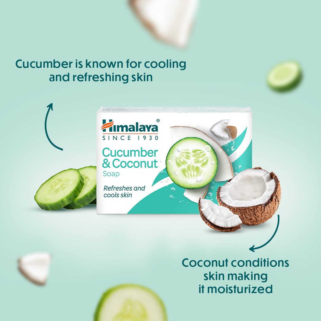 Himalaya Herbals Refreshing Cucumber Soap & Coconut Soap, 75gm – view 4