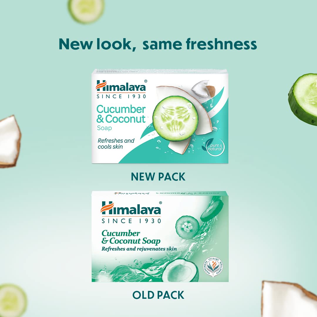 Himalaya Herbals Refreshing Cucumber Soap & Coconut Soap, 75gm – view 6
