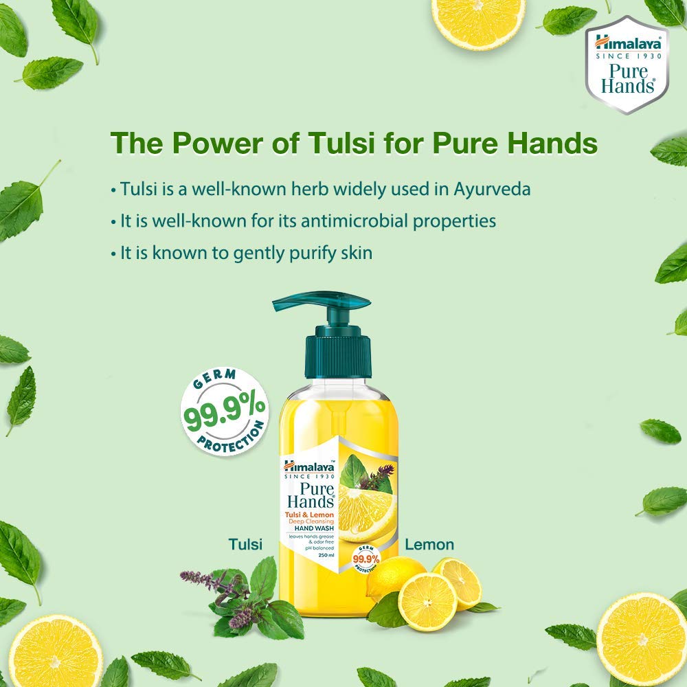 Himalaya Pure Hands Deep Cleansing Tulsi and Lemon Pump 250 ml – view 2