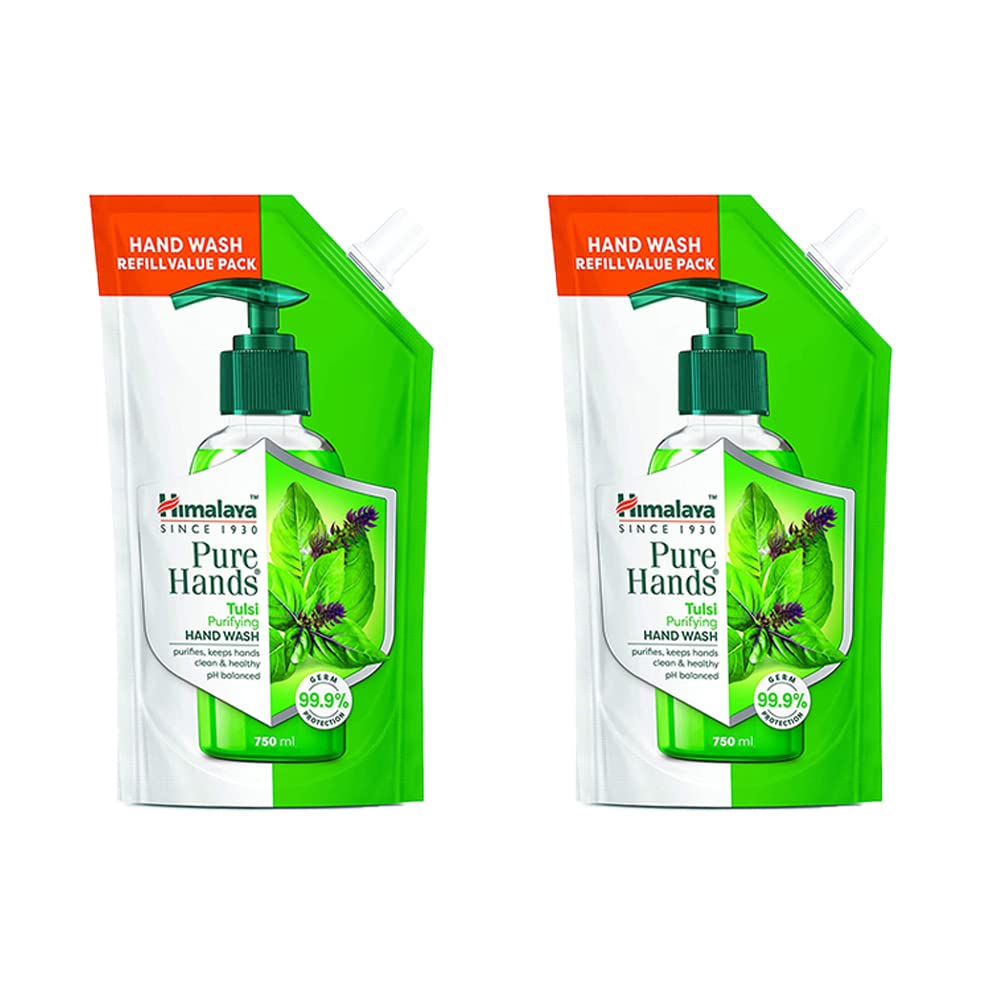 Himalaya tulsi liquid hand wash refill pack 750 ml pouch