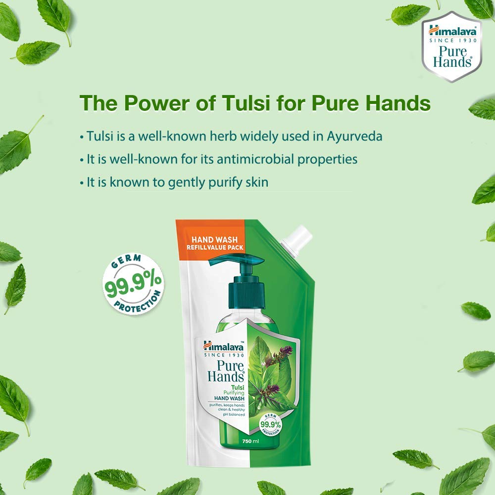 Himalaya Pure Hands Purifying Tulsi Hand Wash Refill 750 ml - Pack of 2, Green – view 2