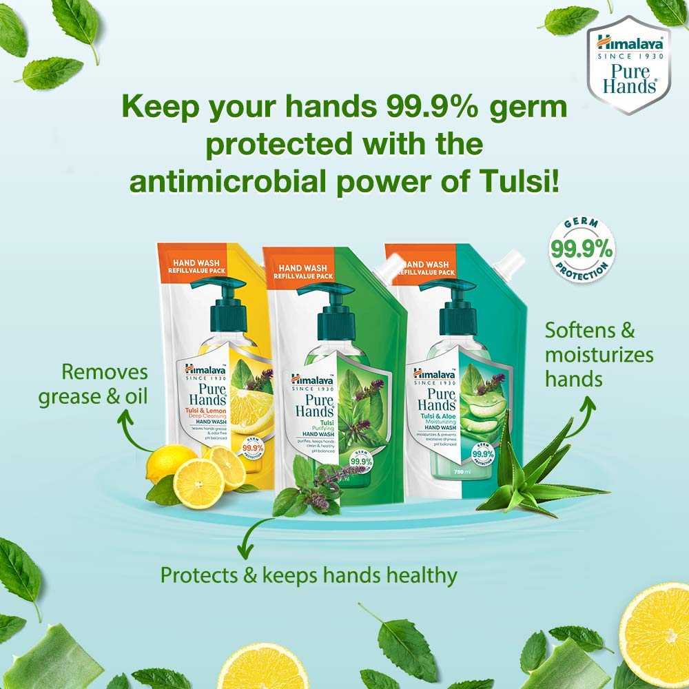 Himalaya Pure Hands Purifying Tulsi Hand Wash Refill 750 ml - Pack of 2, Green – view 8