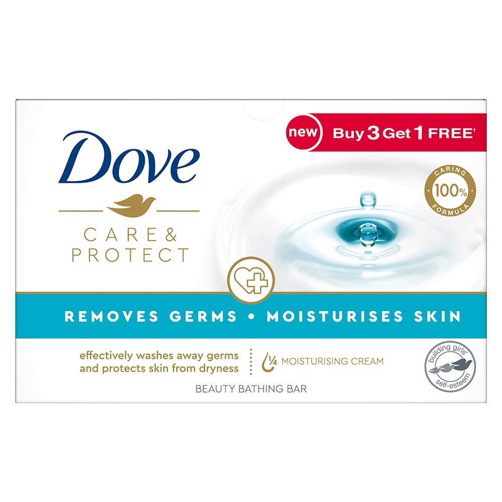Dove Care and Protect Bathing Soaps 100g (3+1 Free Combo) – view 1