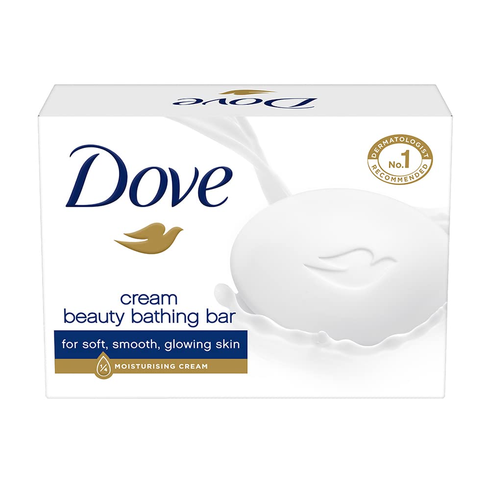 Front pack of Dove Cream Beauty Bathing Bar 100 g