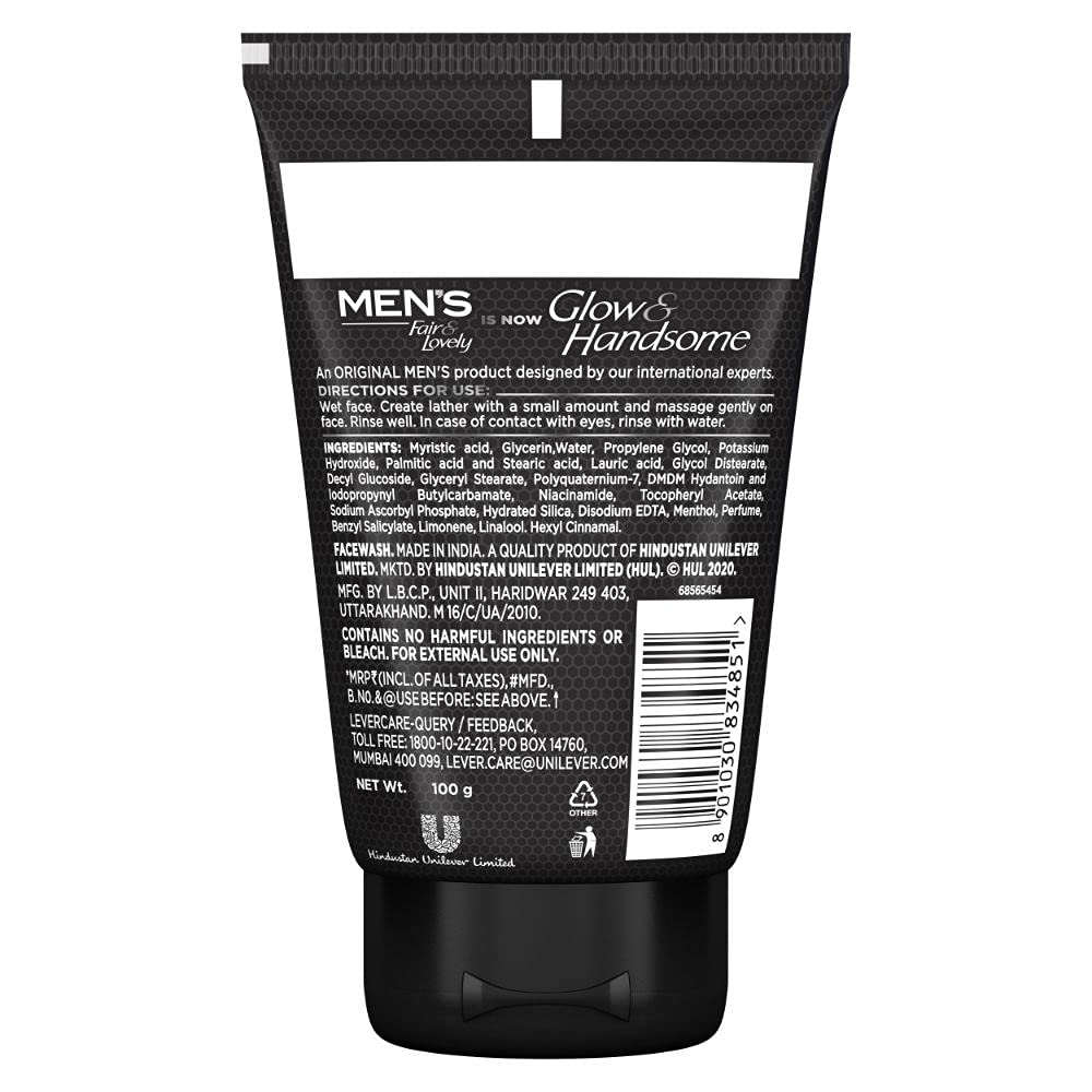 Fair & Lovely Glow & Handsome Instant Brightness Rapid Action Facewash, 100 g – view 2