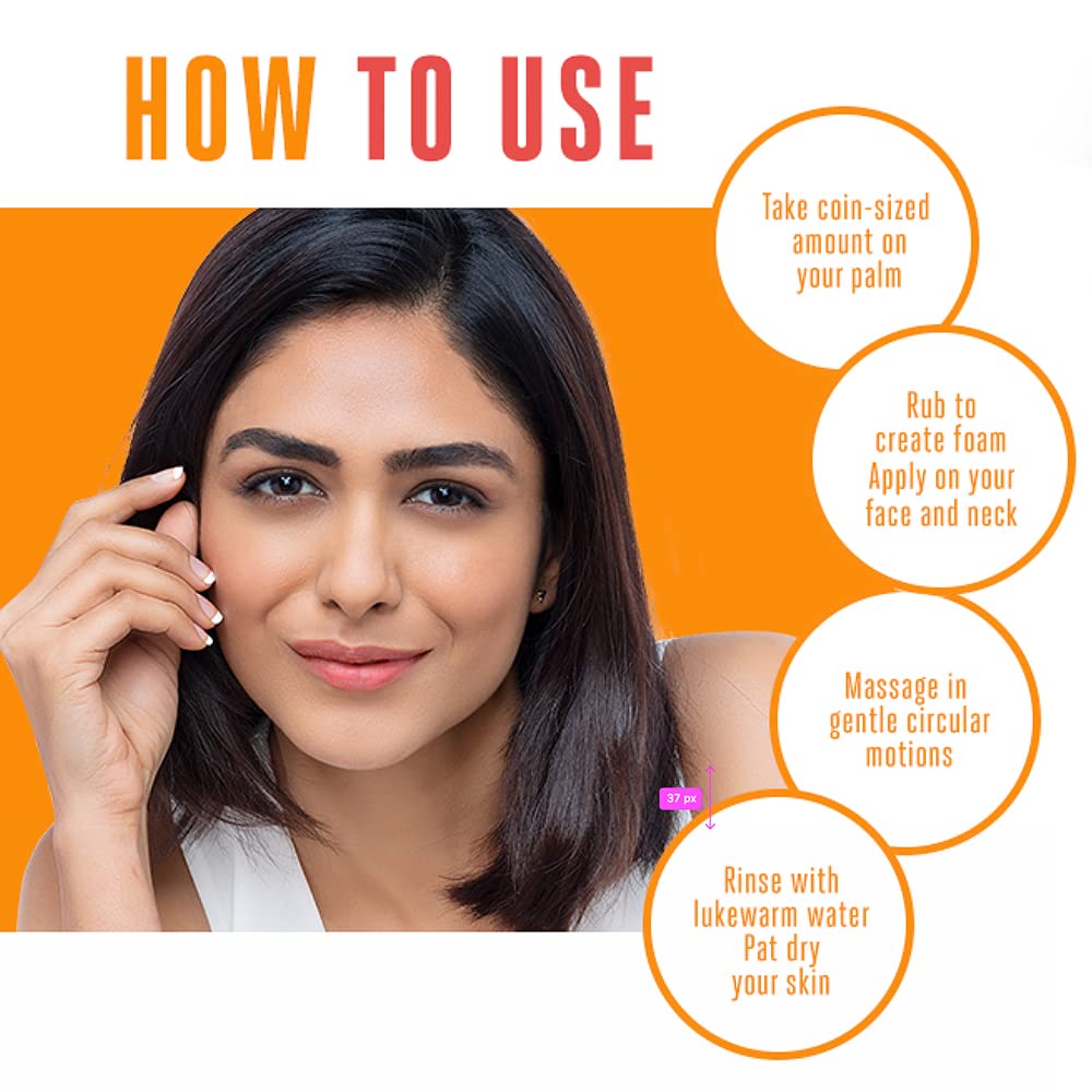 LAKMÉ 9To5 Vitamin C Facewash With Microcrystalline Beads For Refreshed & Glowing Skin 100 g – view 4