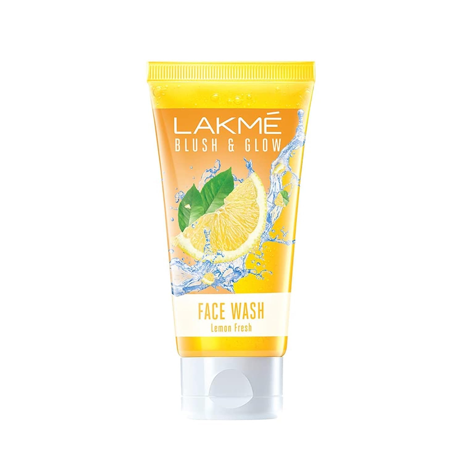 Front view of Lakme lemon gel face wash 100 g tube