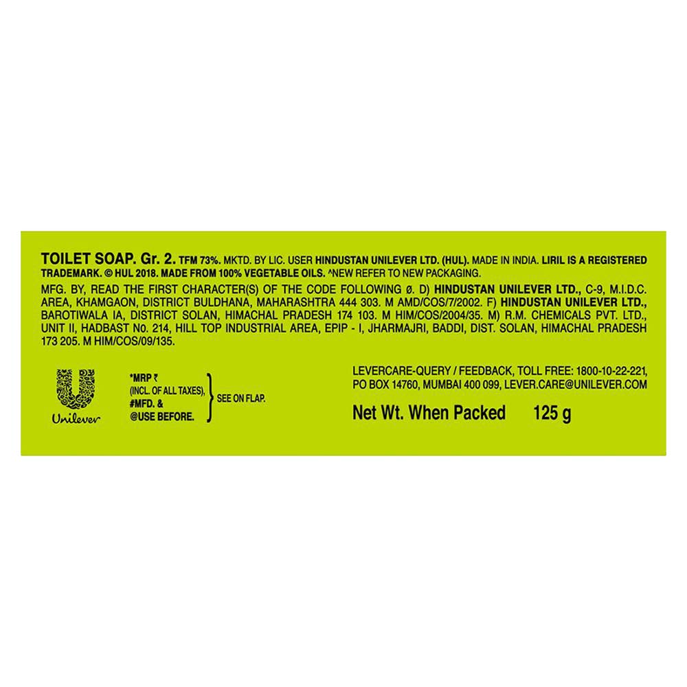 Liril Lemon & Tea Tree Soap, Maintains Oil Balance, Removes Germs For Fresh And Moisturized Skin, 125 g – view 5