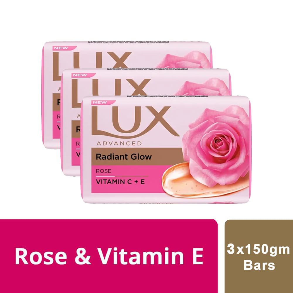 Lux Soft Glow Rose & Vitamin E Beauty Soap Mega Pack, 3 x 150 g – view 3