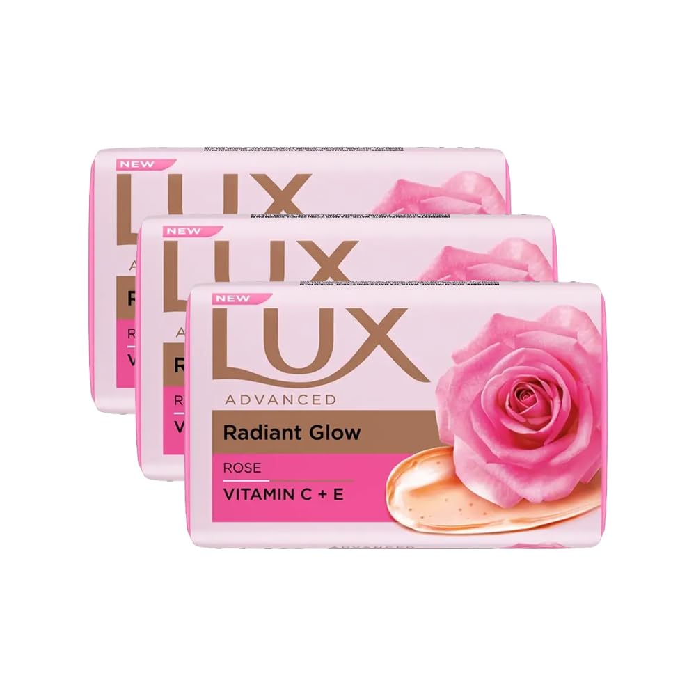 Lux Soft Glow Rose & Vitamin E For Glowing Skin Beauty Soap Mega Pack 3X150 g