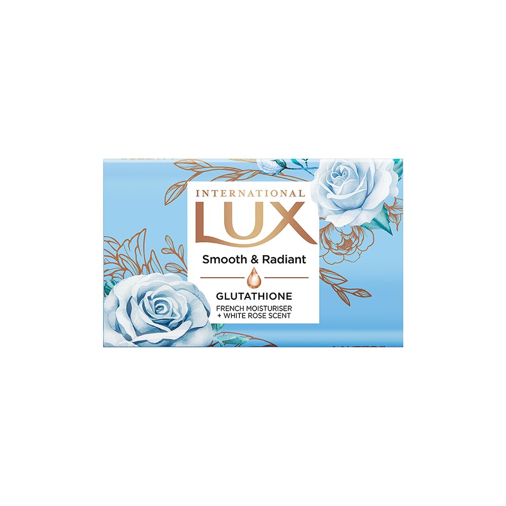 Lux International Smooth & Radiant Bathing Soap, White Rose, 125g x 4 Bars, 500 g