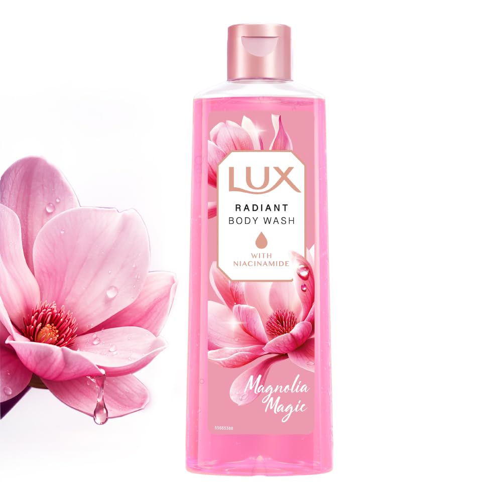 LUX Magnolia Magic Bodywash, with Niacinamide, 245ml for Radiant & Bouncy Skin Feel
